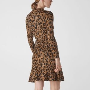 Whistles Animal Jersey Flippy Dress